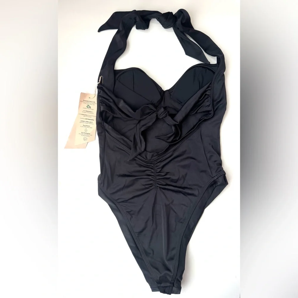 Free People We Are HAH NWT Women’s Black Fair Resort One Pieces Swimsuit Size‎ S